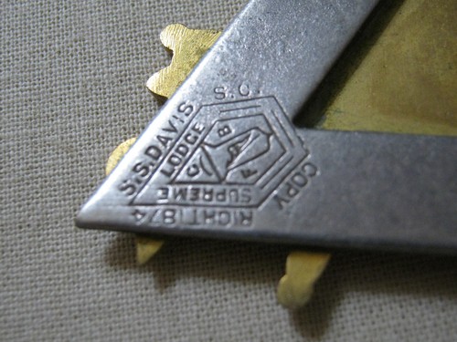 Old 1880's-90's KNIGHTS of PYTHIAS FCB Lodge Supreme Triangle BADGE PIN - Picture 6 of 8