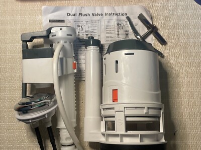 Toilet Fill Valve, Dual Flush Valve, Push Button, Toilet Tank Parts Replacement,