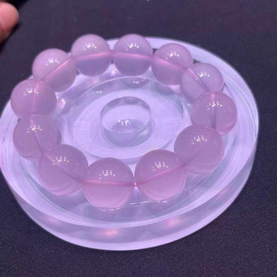 17mm Natural Beautiful Natural Rose Quartz Crystal Big Beads Bracelet - Image 4 of 4