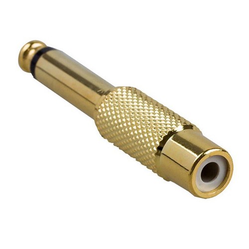 1Pc Gold Plated 6.35mm 1/4" Male Mono Plug to RCA Female Jack Audio Adap*co - Picture 4 of 7