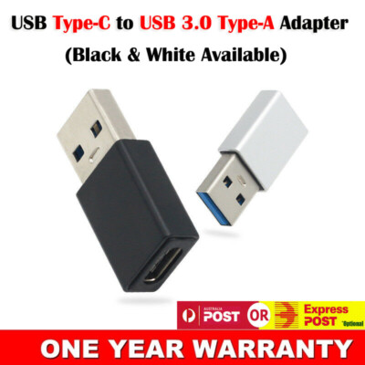 2x USB Type-C USB C Female to USB 3.0 Type-A Male Converter Adapter Connector AU