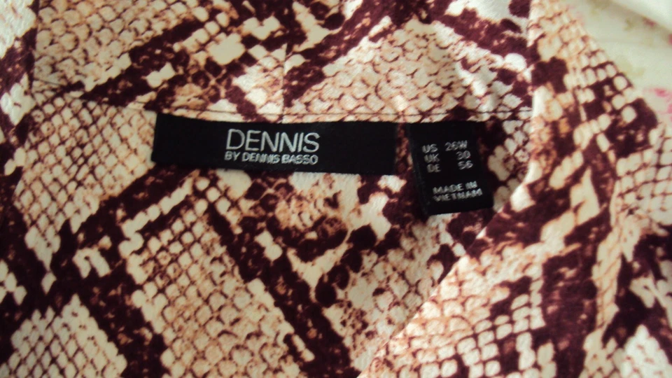 Top para mujer Dennis Basso talla 26W manga larga multicolor cuello redondo bouse Foto 3 de 4