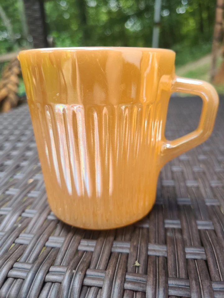 Crema y azúcar vintage Fire King Peach Lustre Ware - Luster Ware Foto 4 de 4