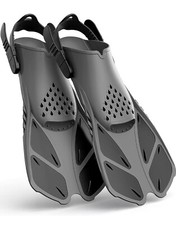 New Greatever Snorkel Fins Adjustable Open Heel Swim Flippers S/M New