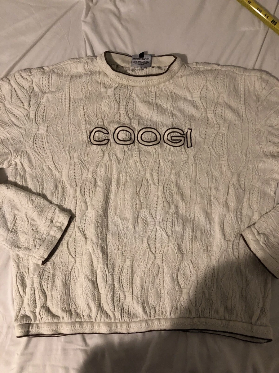 All white coogi sweater sale