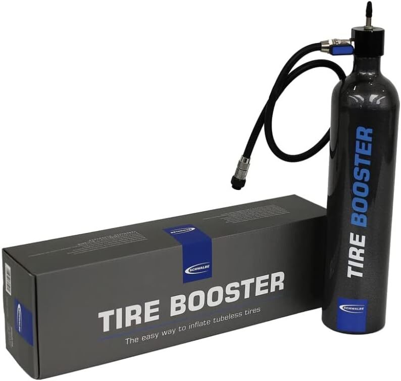 Schwalbe Tire Booster Valve - Accessorio Per Gonfiaggio Pneumatici Bici, Nero, Compatto E Portatile