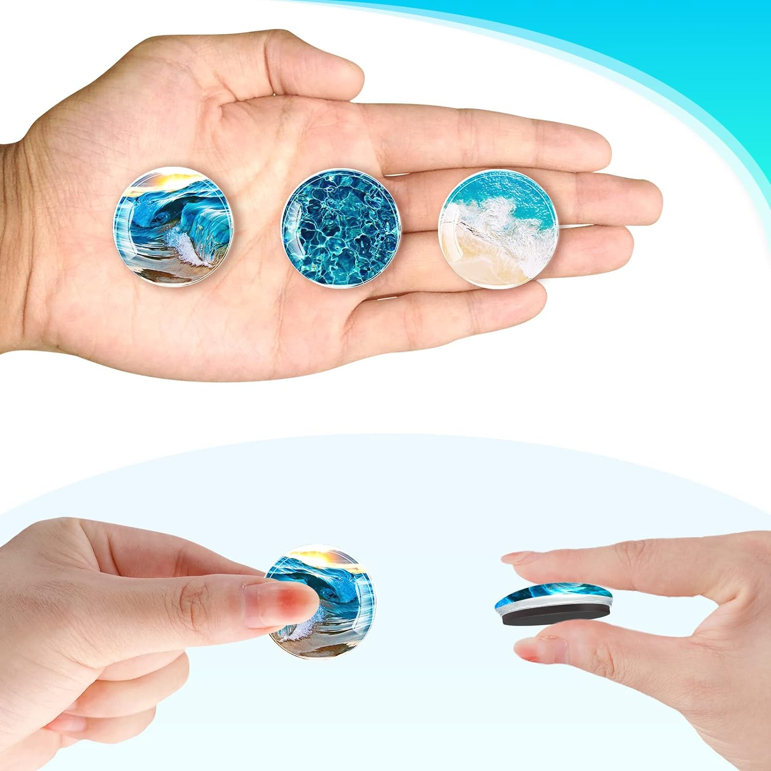 12Pcs Cute Fridge Glass Refrigerator