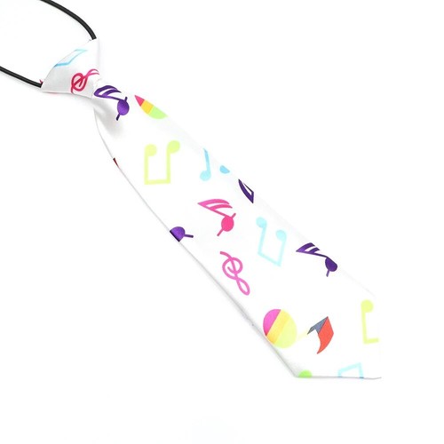 ZONFAZ Kids Music Tie Skinny Elastic Lazy Necktie Child Party Festival Ties - Picture 17 of 33