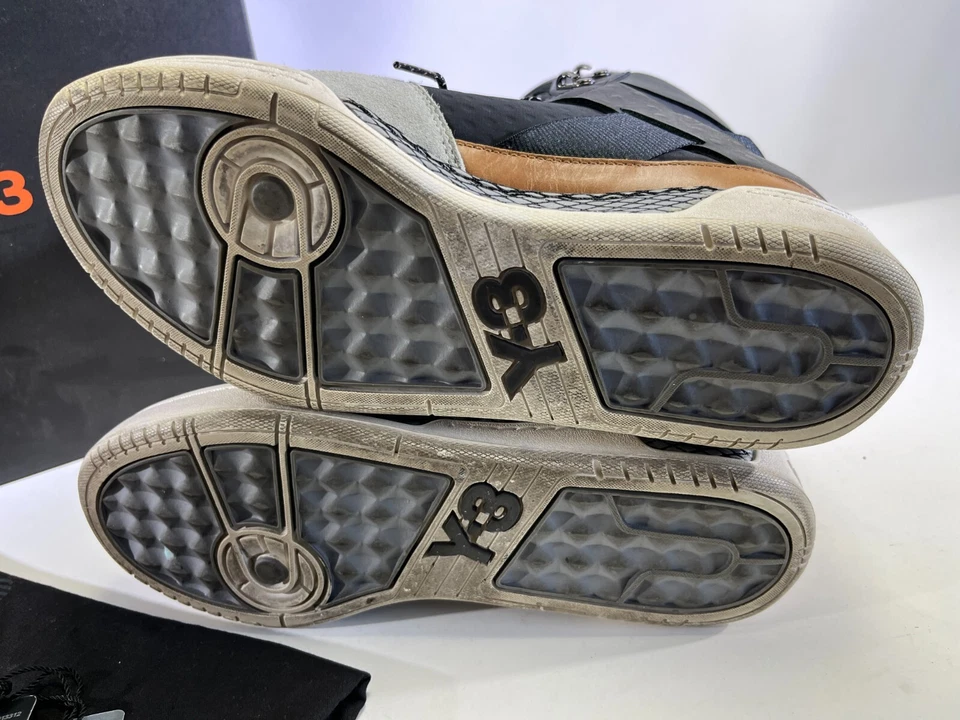 Hombres 7.5US Y-3 Zapatillas de Corte Alto Sostenidas Ii Top Hombres Tenis Yohji Yamamoto DS68 Foto 4 de 4