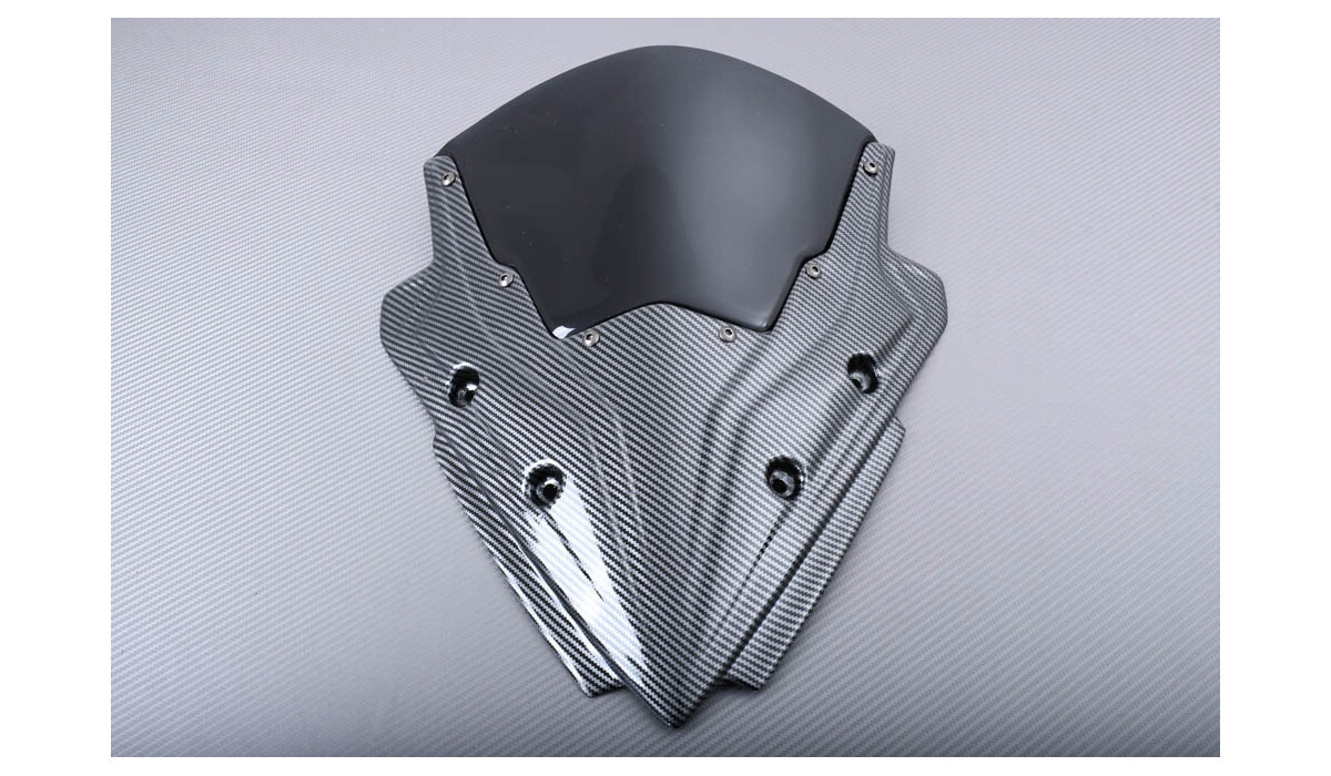 Bulle Moto Noire en Carbone pour Kawasaki Ninja 650 Années 2017-2019
