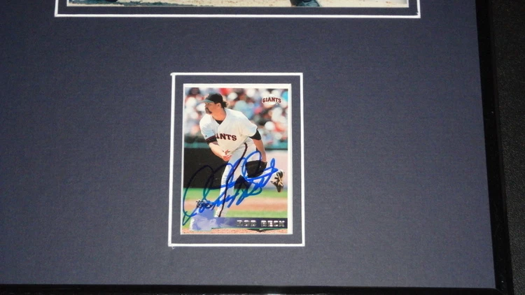 Padres expositores de fotos firmados por Rod Beck enmarcados 11x17 Foto 2 de 2