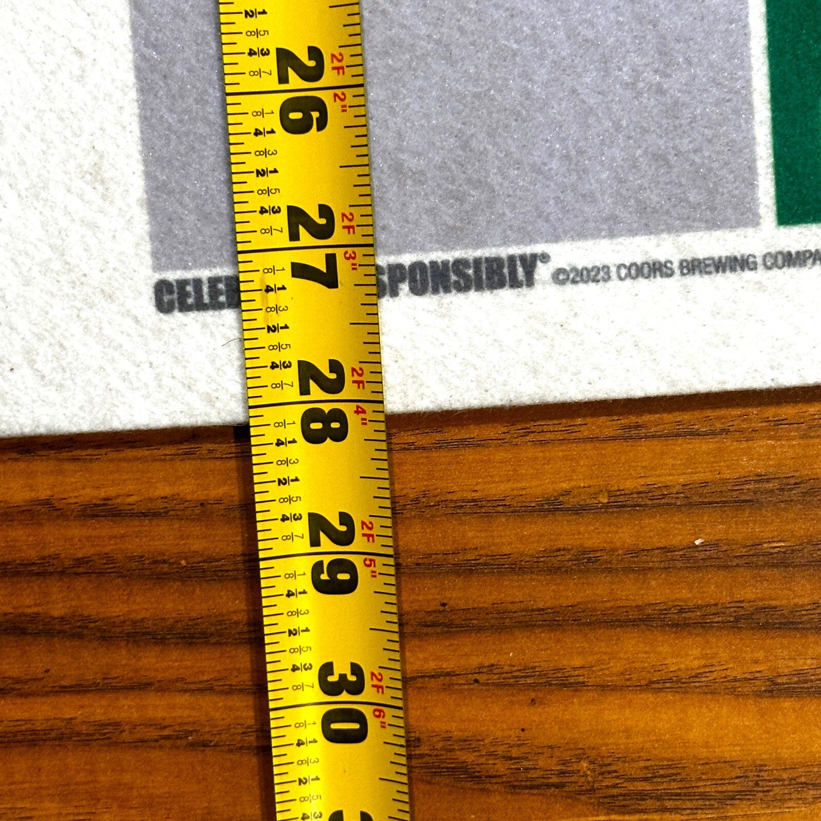 Coors Light Beer Large Mat 51.5x28 Football Field Mancave