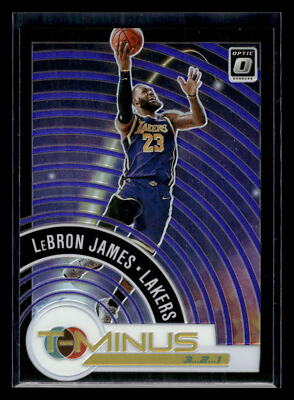 2020 Donruss Optic #9 LeBron James Purple Prizm T-Minus 321