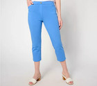 Susan Graver Reg Weekend Essential XL Blu Premium Stretch Slim Crop Pant A638800 — photo 1