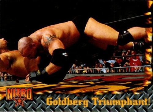 1999 Topps WCW/nWo Nitro Vintage Wrestling Card #65 Goldberg Triumphant - 第 1/2 張圖片
