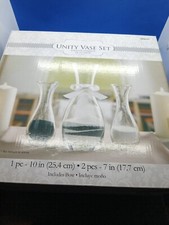 Glass 3 piece Vase Unity Sand Ceremony Set, Wedding, Anniversary, Celebration