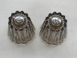 Vintage Hot and Cold Smoked Acrylic Kitchen / Bath Faucet Knobs with Crome Caps