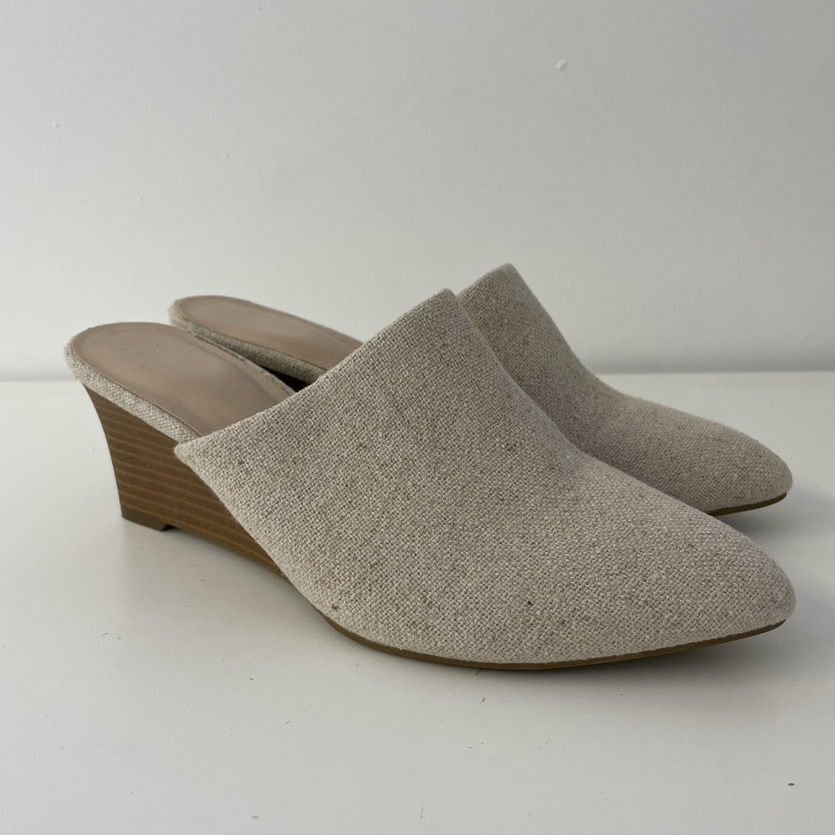 Wedge Mules Wedge Slippers Marks And Spencer Marks Spencer Canvas