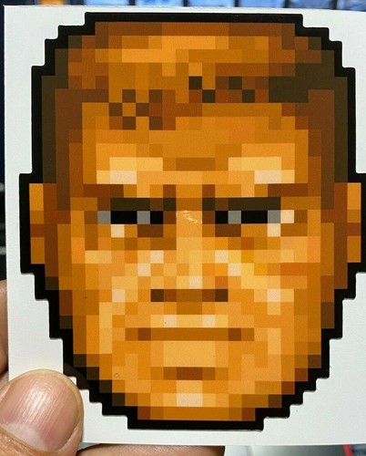 DOOM GUY 64 bits STICKER for Laptop Window Car Suv PS4 XBOX SLAYER - Picture 2 of 2