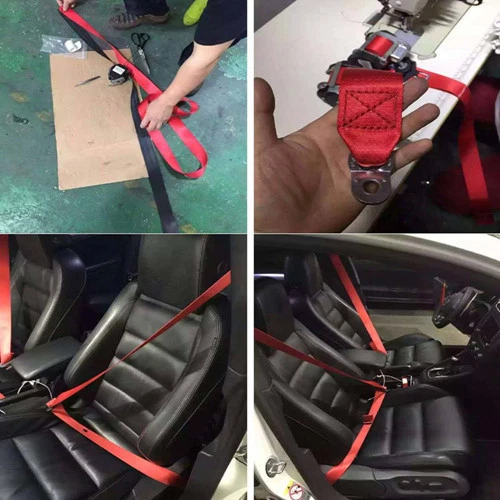 Arnés de seguridad ajustable SP rojo 4,8 cm auto carreras 3 puntos delantero Foto 2 de 4