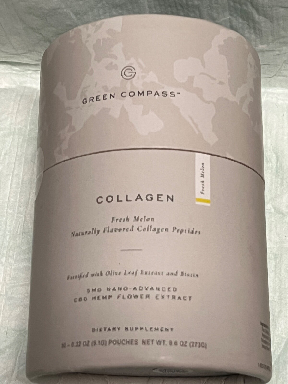 Green Compass collagen, fresh melon flavor