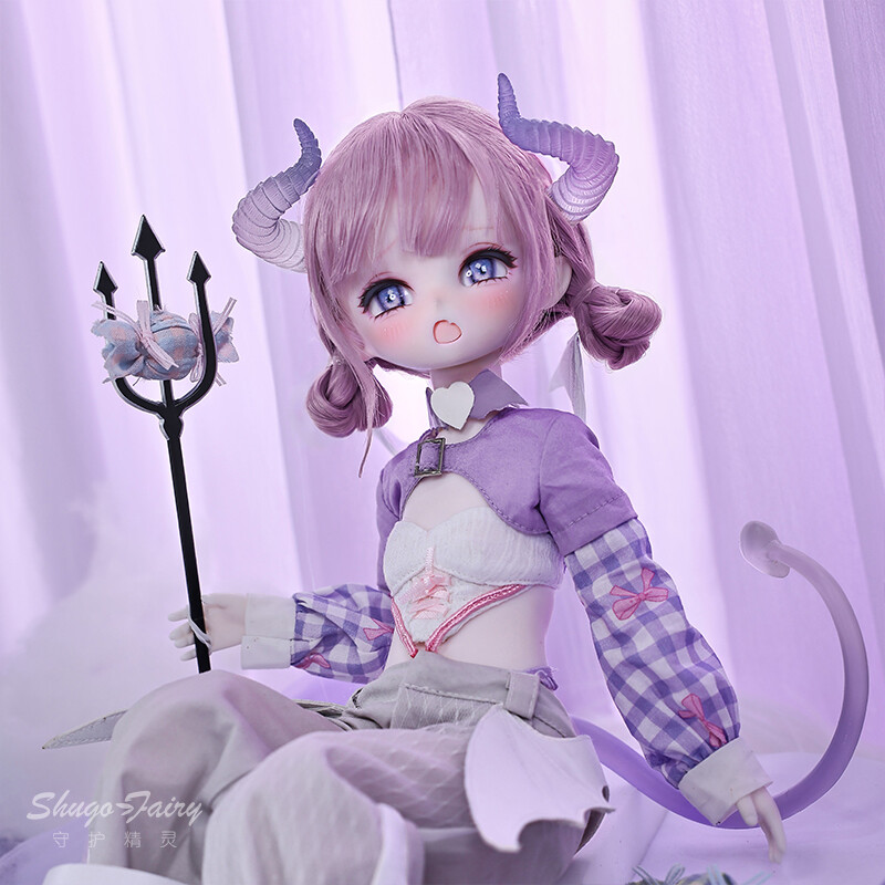1/4 BJD Doll Lamb Jelly Cute Sheep Horn Headpiece Spicy Girl Full