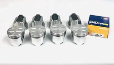 SILVOLITE Flat Top 4vr Pistons Set/8+CAST Rings for Chevy SB 283 STANDARD bore