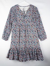 J Crew Dress Womens XXS Floral All Over Print Boho Relaxed Ruffle Spring