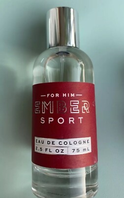 Tru Fragrance & Beauty Ember Sport For Him Eau De Cologne, 2.5 oz, New w/out Box