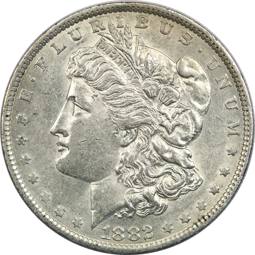 1882-O/S Strong Morgan Silver Dollar $1, About Uncirculated AU+