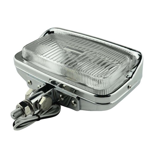 Faro Cuadrado Retro Cromo Moto para Harley Chopper Yamaha Honda Personalizado - Imagen 1 de 7