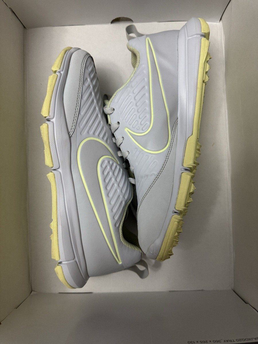 Nike Explorer Golf Shoes Womens Size White Wolf Grey neon