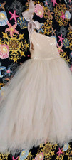 Ballerina Tulle Peach Sequin Dress Girls Size 3 Satin Glamour Princess Costume