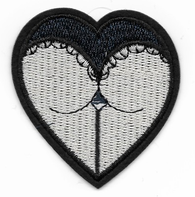 Heart butt knickers Iron or sew on patch