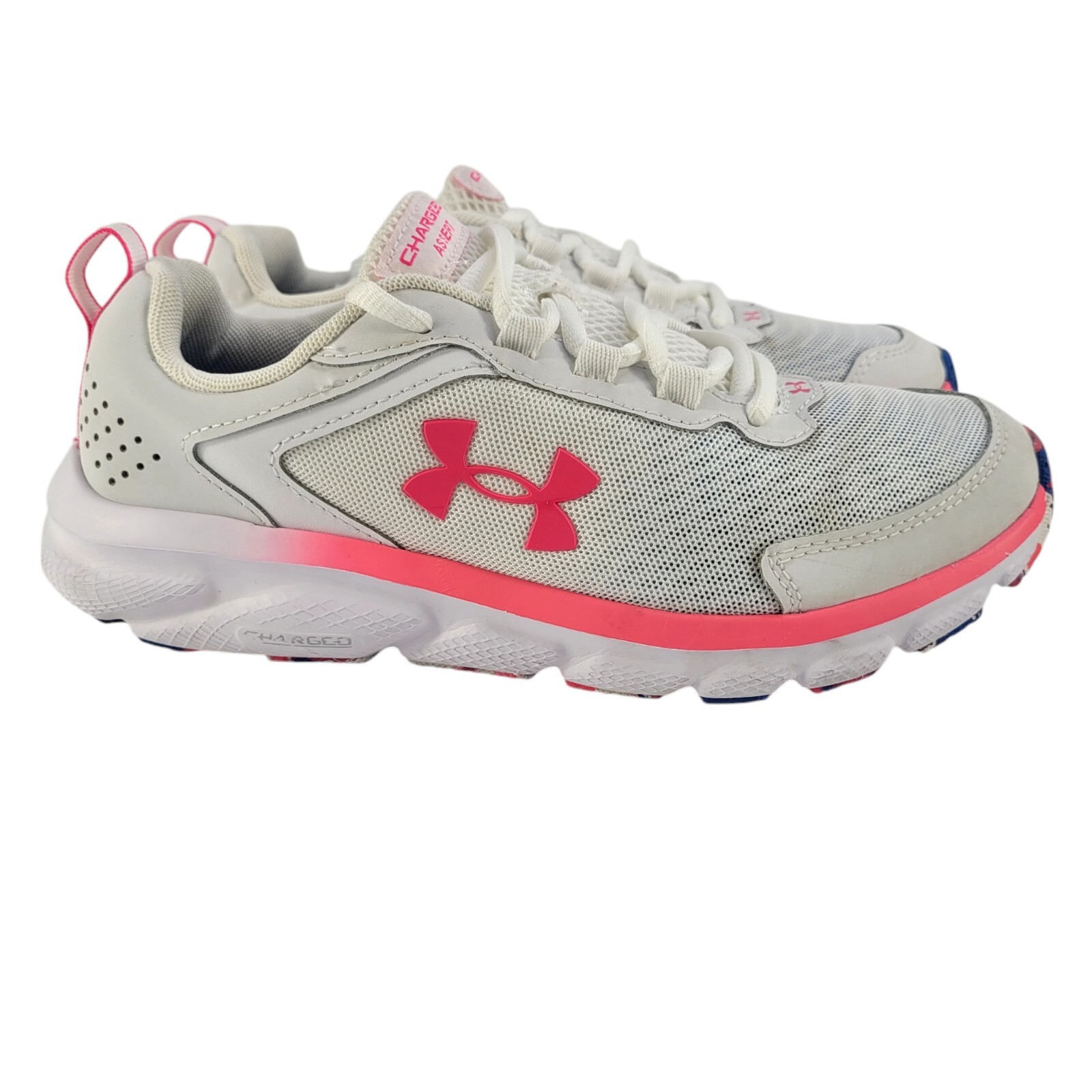 Under Armour Womens Charged Assert 9 Running Shoes in White Size 8