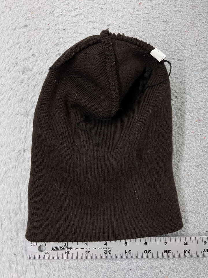 Beanie Toque 成人均码棕色针织 100% 丙烯酸冬季滑雪滑雪滑雪板 — 第 3/4 张图片