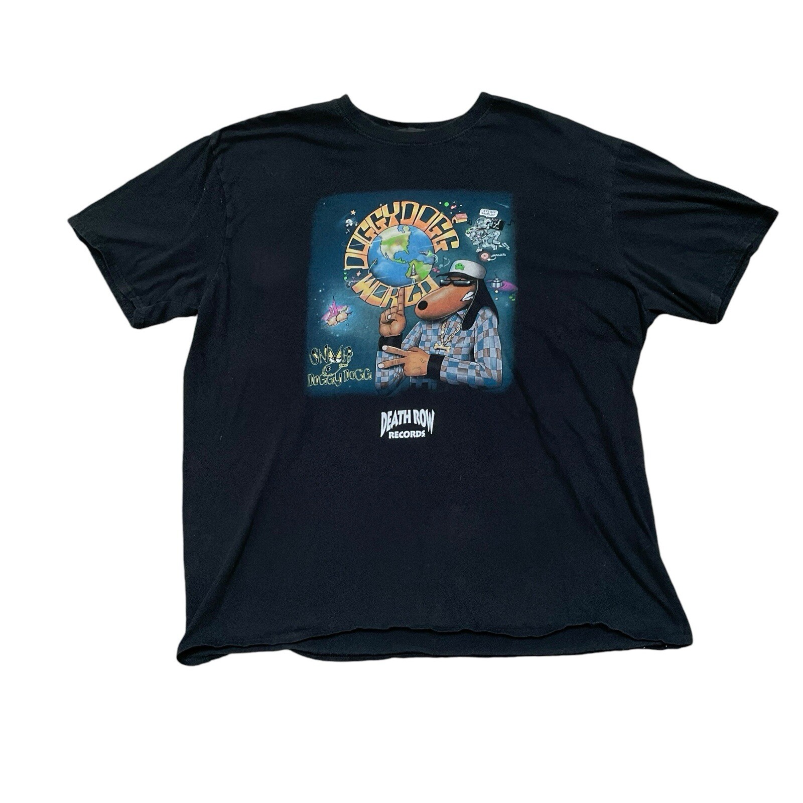 FILA T shirt Snoop Doggy Dogg Boohoo Uomo Nera XL Death Row Records Doggystyle Band T