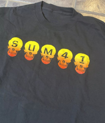 90s Cotton Sum 41 Band Black Tour T Shirt Adult Size S-5XL UM02