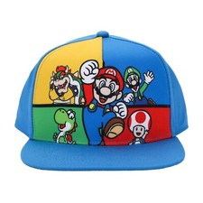 Super Mario Boys Snapback Hat One Size Fits Most