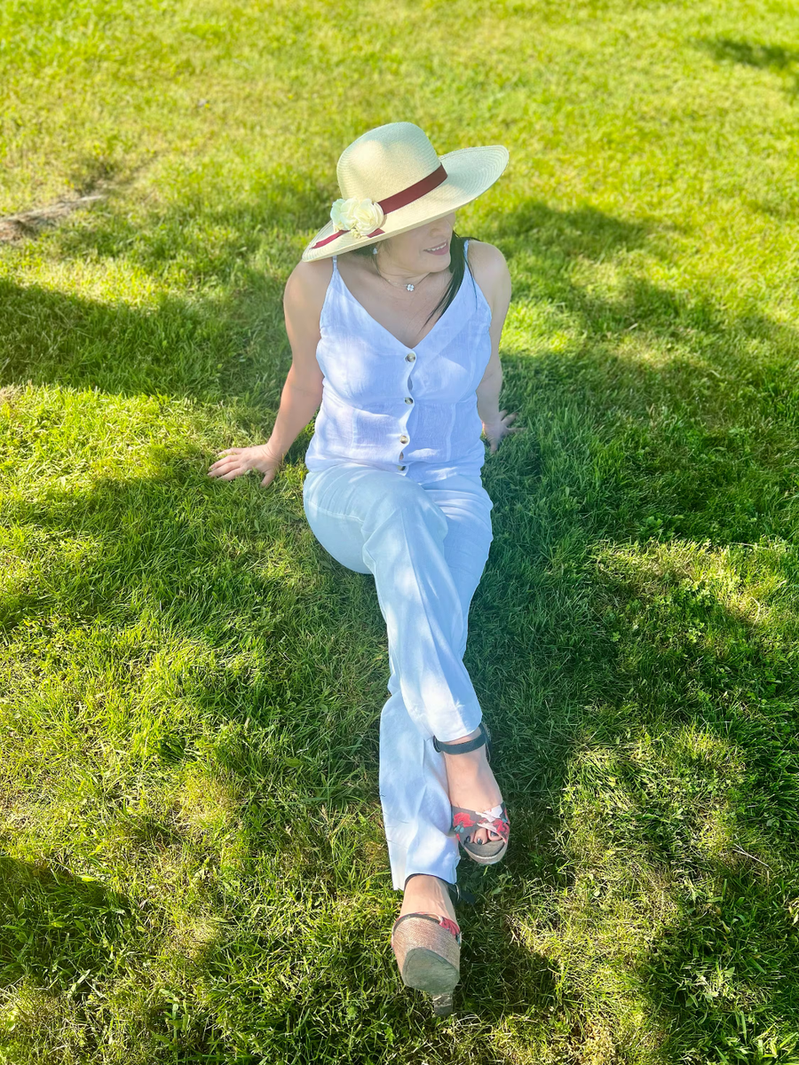 Terra White Panama Hat/Handwoven Hat made with Toquilla  display picture 2