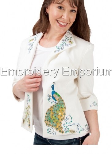 PEACOCK ARTISTRY COLLECTION - MACHINE EMBROIDERY DESIGNS ON USB 4X4 5X7 6X10 - Picture 2 of 13