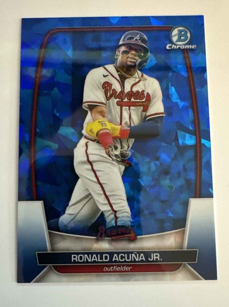 Ronald Acuna Jr. 2023 Bowman Chrome Sapphire Card #93 Atlanta