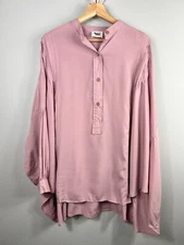 Unicorn Tribe Pastel Pink Oversized Blouse Size Small Boho Hippie