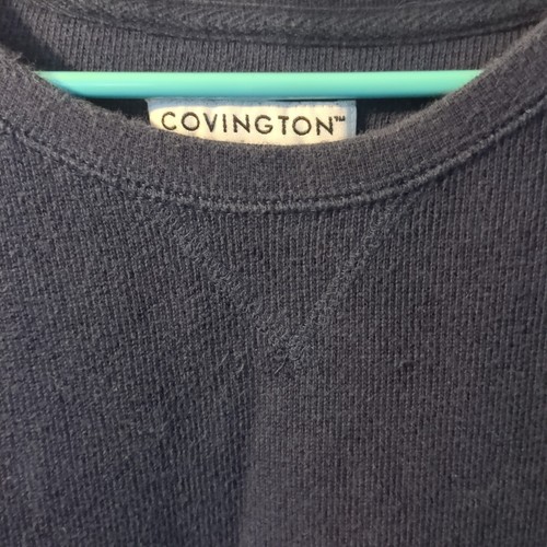 Vintage Sweatshirt Adult XXL Navy Blue Faded Covington Cotton Men - Picture 2 of 3
