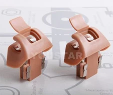Sun Visor Mount Clip Holder 2xR TAN for Mercedes Benz R129 SL500 Sl