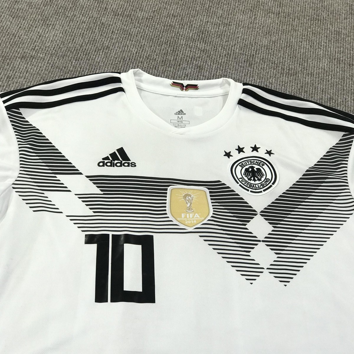 Germany Jersey Mens Medium White Soccer Adidas Climalite DFB #10