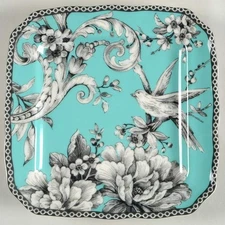 222 Fifth Adelaide Turquoise Square Appetizer Plate 9831790