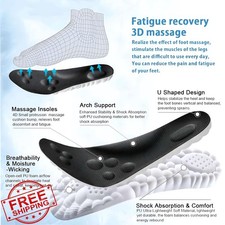Cloud Insoles 2 Pairs 4D Soft Comfort Memory Foam Trim to Fit Black Gray