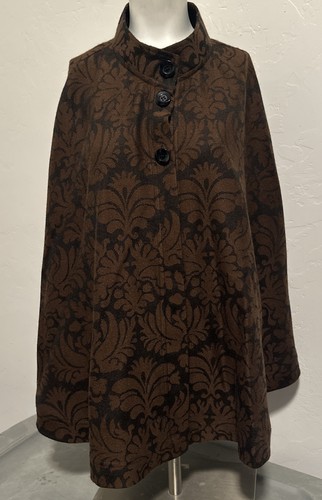 Inca’s Inc Peru Alpaca Collection Alpaca Paisley Chocolate Black Poncho Shawl