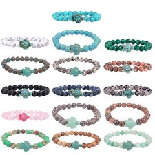 Ocean Turtles Beaded Bracelet Turquoise and Rose Quartz Gemstones Designs
